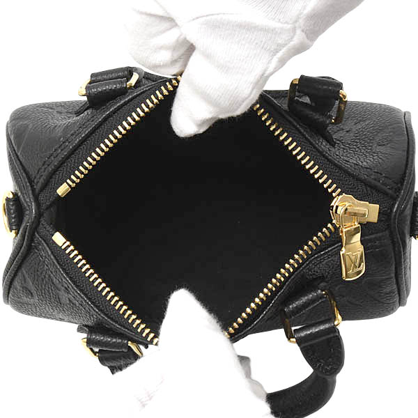 ルイヴィトン バッグ レディース モノグラムアンプラント ナノスピーディ 2WAYショルダーバッグ ブラック Louis Vuitton M82450 中古