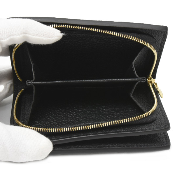 ルイヴィトン 財布 レディース ポルトフォイユ・クレア ミニウォレット 二つ折り財布 アンプラント ノワール Louis Vuitton M29202 中古
