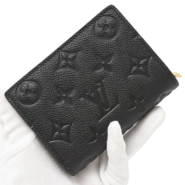 ルイヴィトン 財布 レディース ポルトフォイユ・クレア ミニウォレット 二つ折り財布 アンプラント ノワール Louis Vuitton M29202 中古