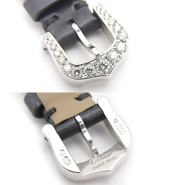 カルティエ 時計 レディース タンクS ダイヤモンド ホワイトゴールド 電池式 シルバー文字盤 Cartier WJ300950 750WG 中古
