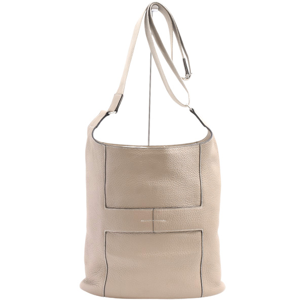 エルメス バッグ レディース メンズ グッドニュース GM ショルダーバッグ □M刻 トリヨンクレマンス グレー系 HERMES 中古