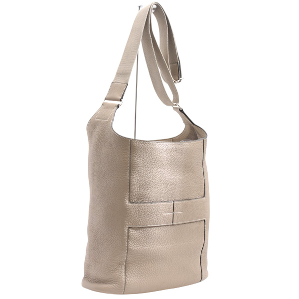 エルメス バッグ レディース メンズ グッドニュース GM ショルダーバッグ □M刻 トリヨンクレマンス グレー系 HERMES 中古