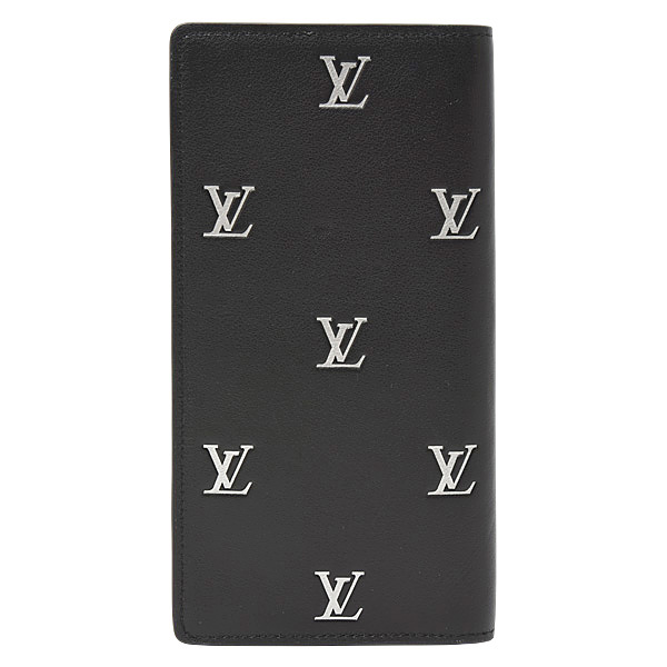 ルイヴィトン 財布 メンズ ポルトフォイユ ブラザ NM ブラゾン 長財布 カーフレザー ブラック Louis Vuitton M83190 中古