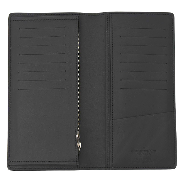 ルイヴィトン 財布 メンズ ポルトフォイユ ブラザ NM ブラゾン 長財布 カーフレザー ブラック Louis Vuitton M83190 中古