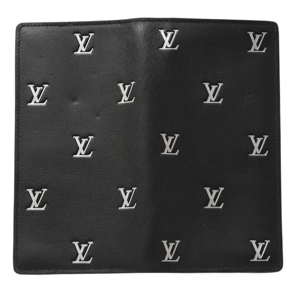 ルイヴィトン 財布 メンズ ポルトフォイユ ブラザ NM ブラゾン 長財布 カーフレザー ブラック Louis Vuitton M83190 中古
