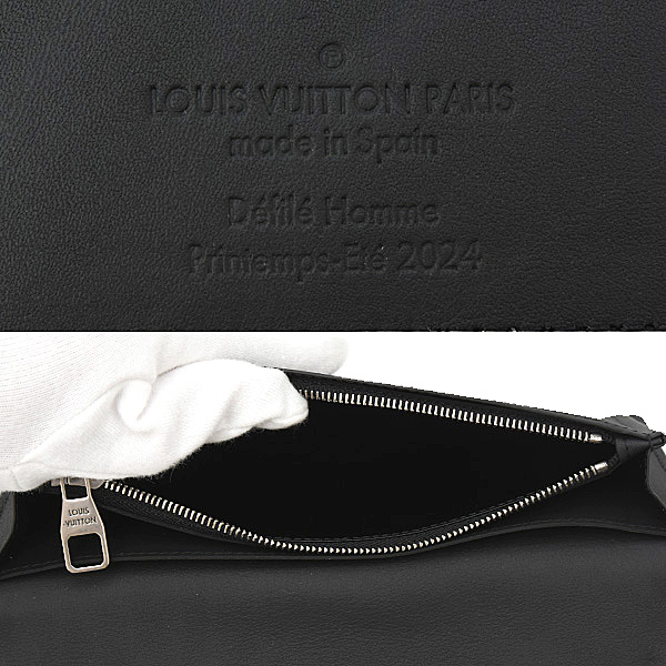 ルイヴィトン 財布 メンズ ポルトフォイユ ブラザ NM ブラゾン 長財布 カーフレザー ブラック Louis Vuitton M83190 中古
