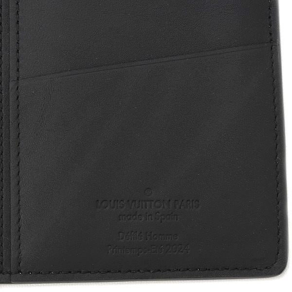 ルイヴィトン 財布 メンズ ポルトフォイユ ブラザ NM ブラゾン 長財布 カーフレザー ブラック Louis Vuitton M83190 中古
