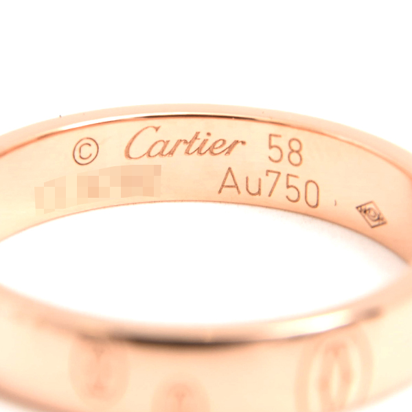 カルティエ 指輪 メンズ ハッピーバースデー リング 58号 保証書付 ピンクゴールド Cartier 750PG 中古