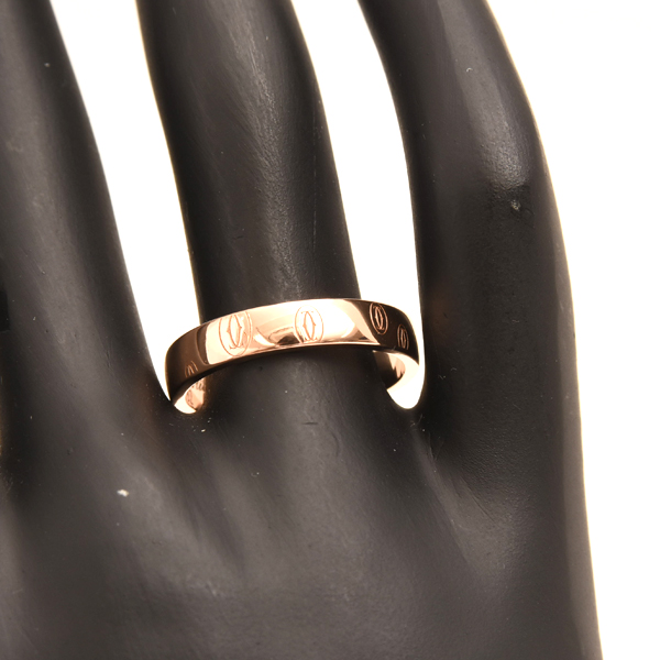 カルティエ 指輪 メンズ ハッピーバースデー リング 58号 保証書付 ピンクゴールド Cartier 750PG 中古