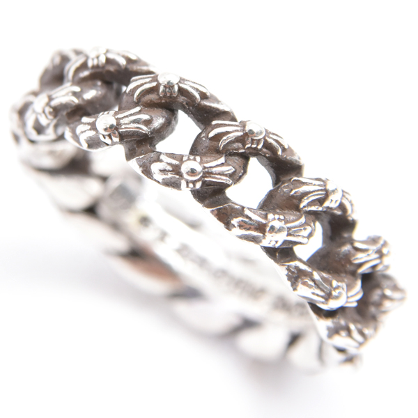クロムハーツ 指輪 メンズ エクストラファンシー スモール リング インボイス付 17号 シルバー CHROME HEARTS SV925 中古