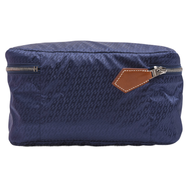 エルメス バッグ レディース メンズ ウースドゥヴォワヤージュPM ポーチ U刻印 シルク ネイビー HERMES 未使用展示品