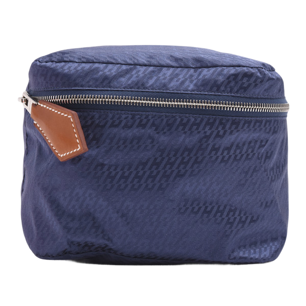 エルメス バッグ レディース メンズ ウースドゥヴォワヤージュPM ポーチ U刻印 シルク ネイビー HERMES 未使用展示品