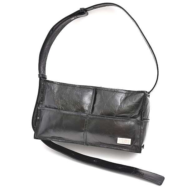 メゾンマルジェラ バッグ レディース メンズ MM6 ショルダーバッグ カーフ ブラック エムエムシックス Maison Margiela SB5WD0031 中古
