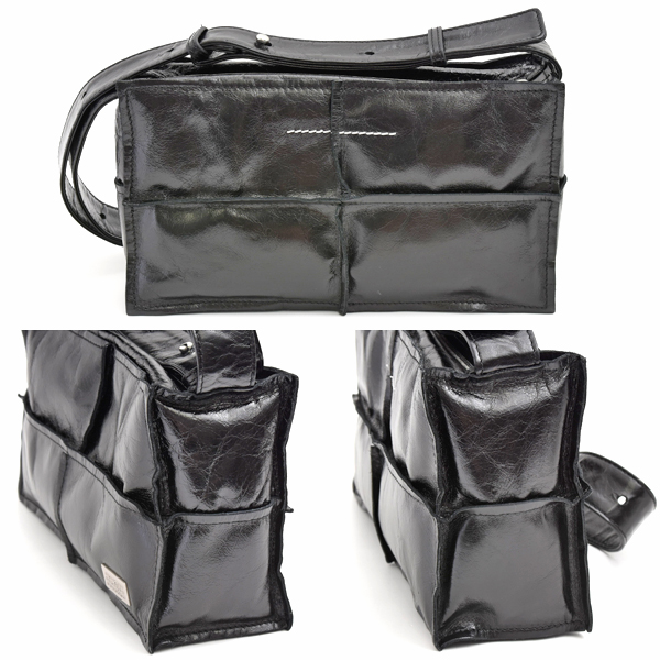 メゾンマルジェラ バッグ レディース メンズ MM6 ショルダーバッグ カーフ ブラック エムエムシックス Maison Margiela SB5WD0031 中古