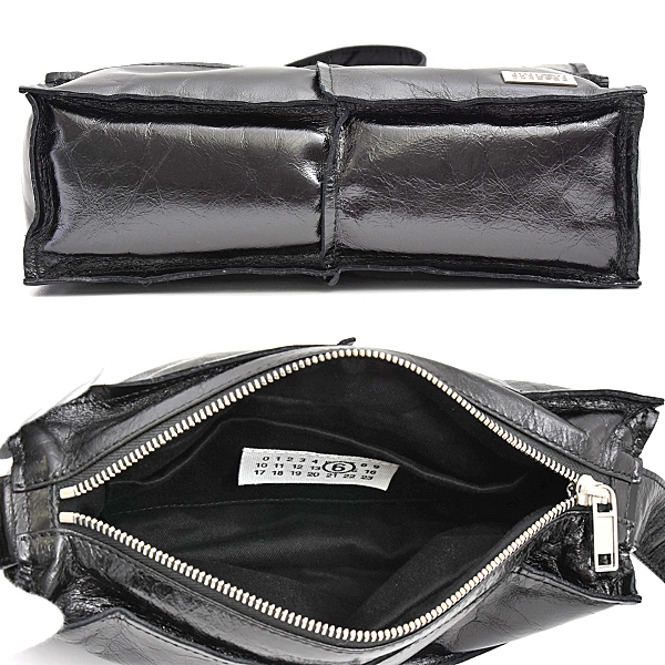 メゾンマルジェラ バッグ レディース メンズ MM6 ショルダーバッグ カーフ ブラック エムエムシックス Maison Margiela SB5WD0031 中古