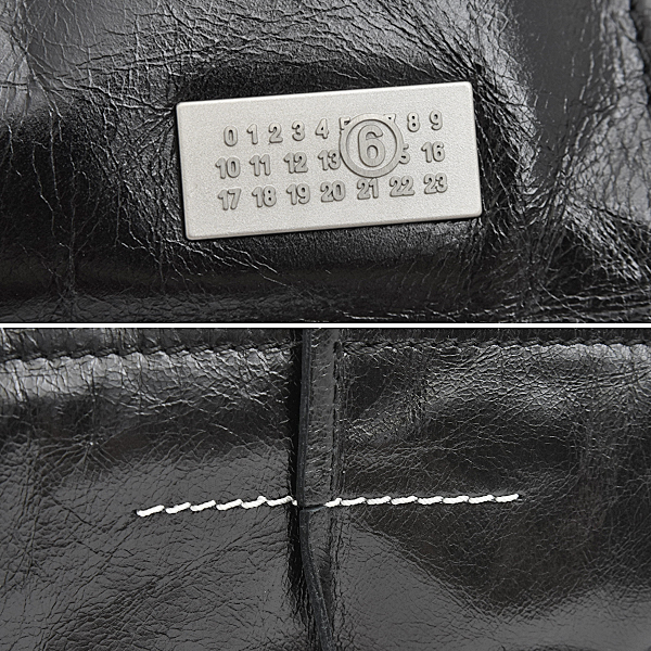メゾンマルジェラ バッグ レディース メンズ MM6 ショルダーバッグ カーフ ブラック エムエムシックス Maison Margiela SB5WD0031 中古