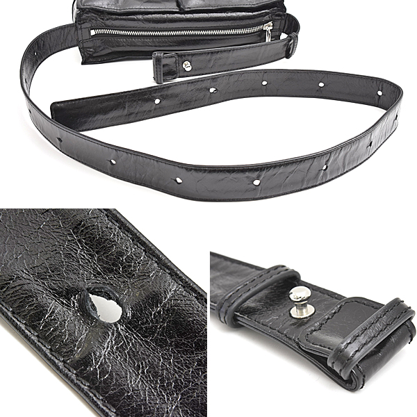 メゾンマルジェラ バッグ レディース メンズ MM6 ショルダーバッグ カーフ ブラック エムエムシックス Maison Margiela SB5WD0031 中古