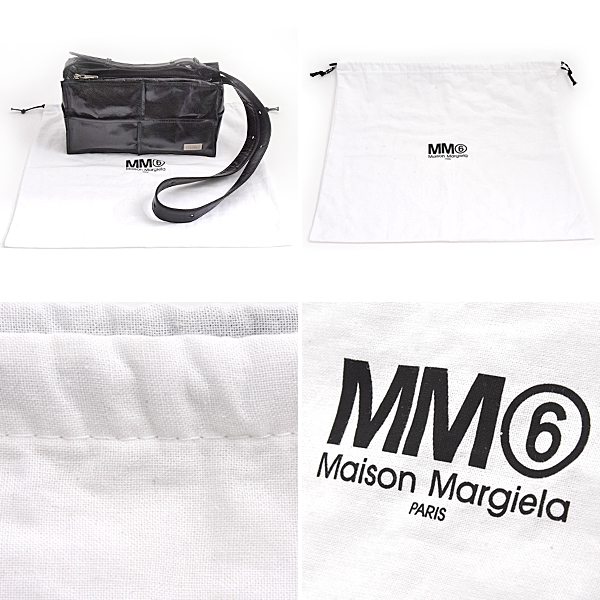 メゾンマルジェラ バッグ レディース メンズ MM6 ショルダーバッグ カーフ ブラック エムエムシックス Maison Margiela SB5WD0031 中古