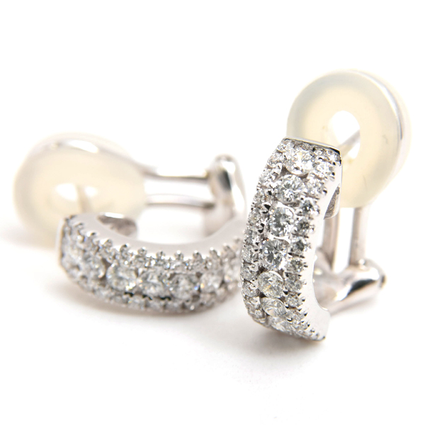 ポンテヴェキオ ピアス レディース ダイヤモンド ピアス D0.78ct ホワイトゴールド Ponte Vecchio 750WG 中古