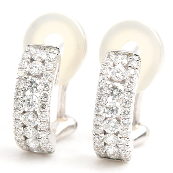 ポンテヴェキオ ピアス レディース ダイヤモンド ピアス D0.78ct ホワイトゴールド Ponte Vecchio 750WG 中古