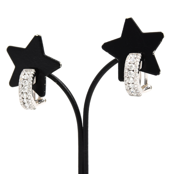 ポンテヴェキオ ピアス レディース ダイヤモンド ピアス D0.78ct ホワイトゴールド Ponte Vecchio 750WG 中古