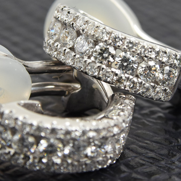 ポンテヴェキオ ピアス レディース ダイヤモンド ピアス D0.78ct ホワイトゴールド Ponte Vecchio 750WG 中古