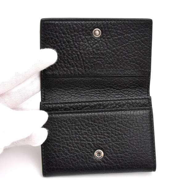 グッチ ブランド小物 メンズ GGマーモント 名刺入れ カードケース カーフ ブラック 795335 GUCCI 中古