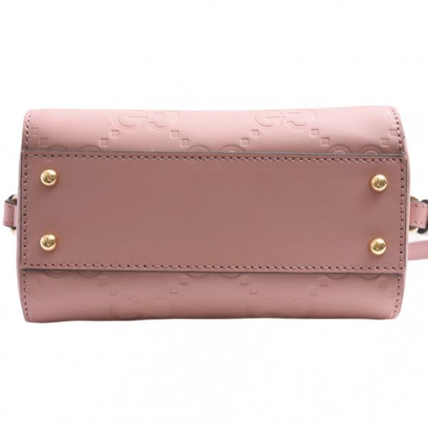 グッチ バッグ レディース GGスーパーミニ ボストンバッグ ジャンボGG 2WAY レザー ピンク GUCCI 790130 未使用展示品