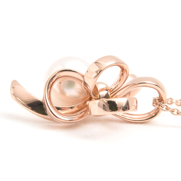 ミキモト ネックレス レディース ジュドゥリュバン パール ネックレス ピンクゴールド MIKIMOTO K18PG 中古