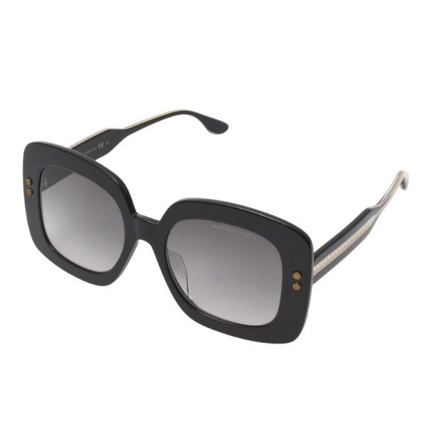 ボッテガヴェネタ サングラス レディース スクエア アイウェア ブラック BV0237SA BOTTEGA VENETA 中古