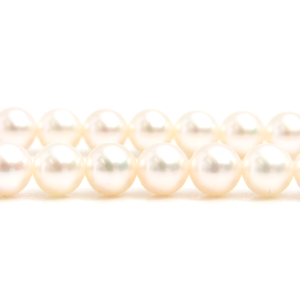 ミキモト ネックレス レディース パール ネックレス 6.0mm～6.4mm珠 Mチャーム シルバー MIKIMOTO SV925 中古