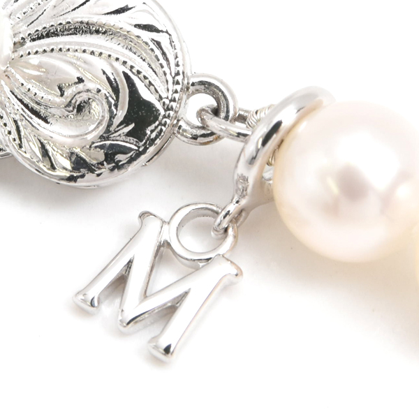 ミキモト ネックレス レディース パール ネックレス 6.0mm～6.4mm珠 Mチャーム シルバー MIKIMOTO SV925 中古