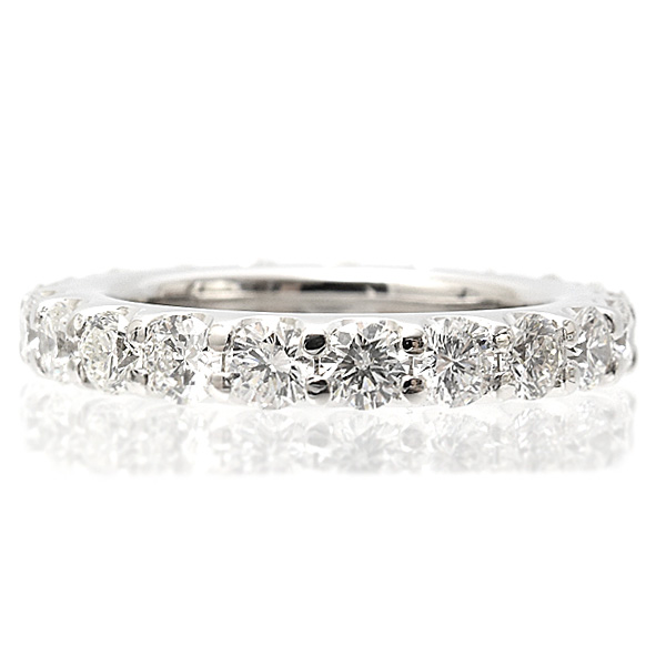 ポンテヴェキオ 指輪 レディース ダイヤモンド フルエタニティ リング 9号 D2.16ct プラチナ Ponte Vecchio PT900 中古