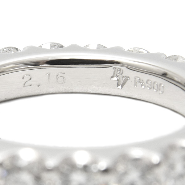 ポンテヴェキオ 指輪 レディース ダイヤモンド フルエタニティ リング 9号 D2.16ct プラチナ Ponte Vecchio PT900 中古