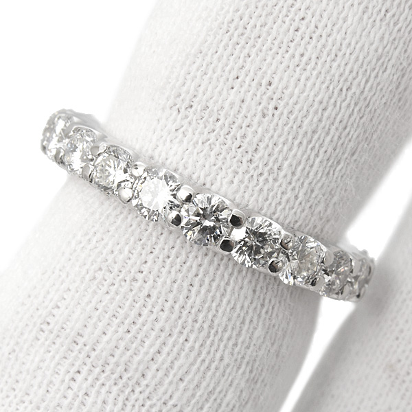 ポンテヴェキオ 指輪 レディース ダイヤモンド フルエタニティ リング 9号 D2.16ct プラチナ Ponte Vecchio PT900 中古