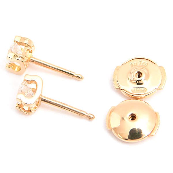 カルティエ ピアス レディース Cドゥ カルティエ ダイヤモンド ピアス D0.24ct×2 イエローゴールド Cartier 750YG 中古