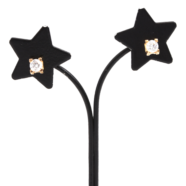 カルティエ ピアス レディース Cドゥ カルティエ ダイヤモンド ピアス D0.24ct×2 イエローゴールド Cartier 750YG 中古