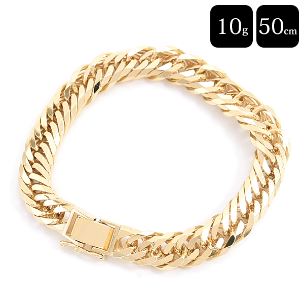 喜平 ブレスレット K18 12面カット トリプル 26g 16cm 造幣局検定刻印入 メンズ レディース チェーン イエローゴールド YG 中古