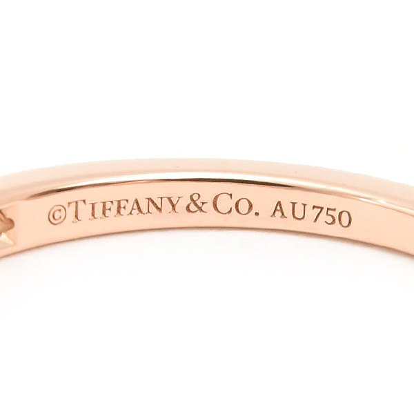 ティファニー 指輪 レディース ソレスト ダイヤ ハーフエタニティ リング 11号 ピンクゴールド TIFFANY 750PG 中古