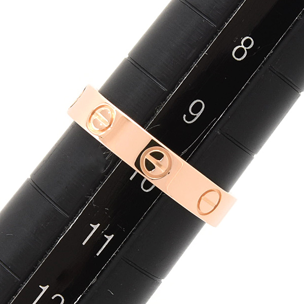 カルティエ 指輪 レディース ミニラブ リング 50号 実寸10号弱 ピンクゴールド Cartier 750PG 中古