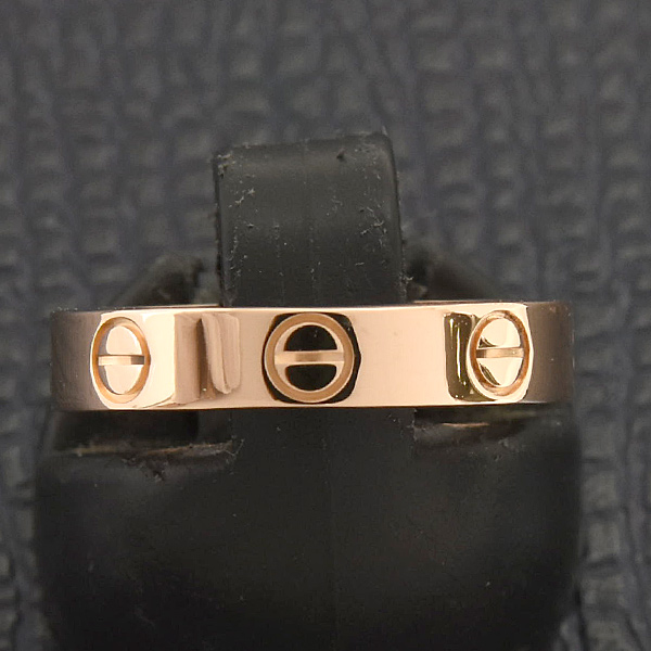 カルティエ 指輪 レディース ミニラブ リング 50号 実寸10号弱 ピンクゴールド Cartier 750PG 中古