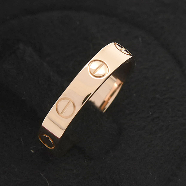 カルティエ 指輪 レディース ミニラブ リング 50号 実寸10号弱 ピンクゴールド Cartier 750PG 中古