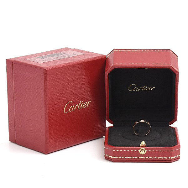 カルティエ 指輪 レディース ミニラブ リング 50号 実寸10号弱 ピンクゴールド Cartier 750PG 中古