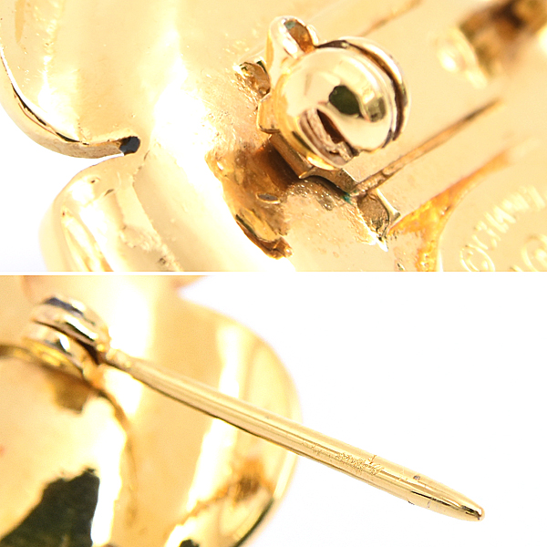 シャネル ブローチ レディース ココマーク フラワー イミテーションパール ブラック ゴールドカラー 花 フェイクパール CHANEL 24 GP 中古