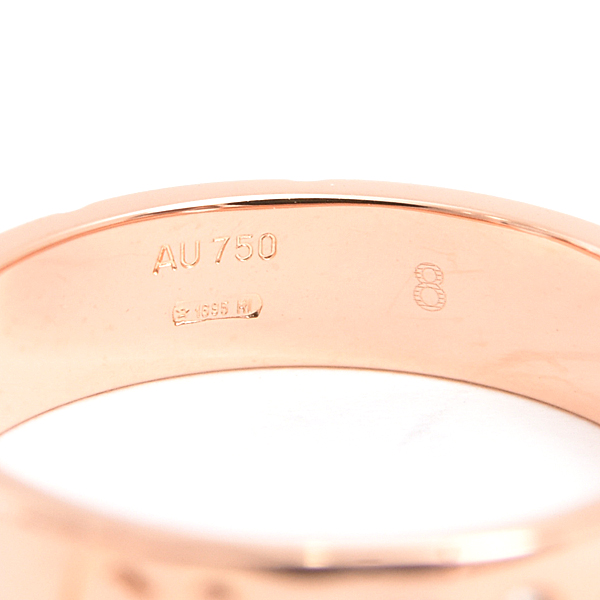 グッチ 指輪 レディース 10Pダイヤ アイコン アモール リング 8号 実寸7.5号 ピンクゴールド 750PG GUCCI 中古