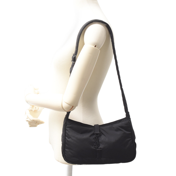 サンローラン バッグ レディース メンズ ミニ ショルダーバッグ ナイロン ブラック SAINT LAURENT 733294 中古
