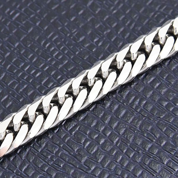 喜平 ブレスレット PT850 6面カット ダブル 30g 20cm 造幣局検定刻印入 メンズ レディース チェーン プラチナ PT 中古