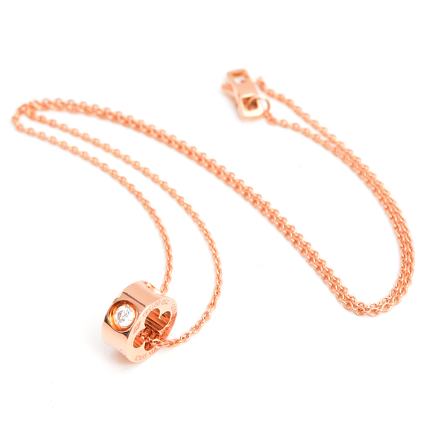 ルイヴィトン ネックレス レディース パンダンティフ アンプラント 1Pダイヤ ネックレス 限定 ピンクゴールド Louis Vuitton 750PG 中古