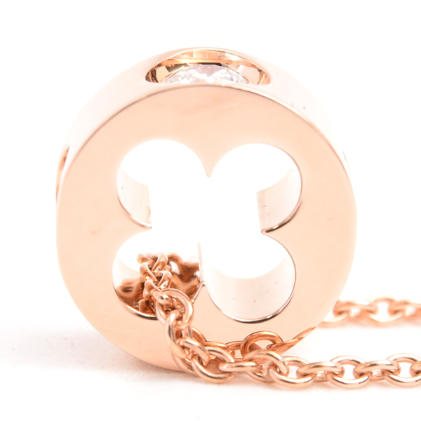 ルイヴィトン ネックレス レディース パンダンティフ アンプラント 1Pダイヤ ネックレス 限定 ピンクゴールド Louis Vuitton 750PG 中古