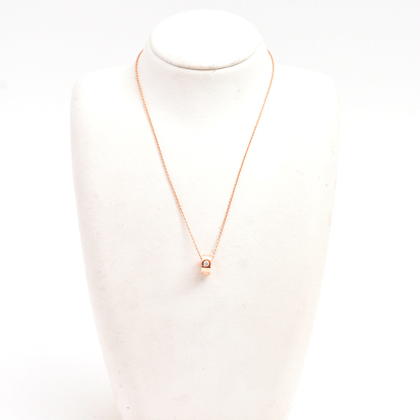 ルイヴィトン ネックレス レディース パンダンティフ アンプラント 1Pダイヤ ネックレス 限定 ピンクゴールド Louis Vuitton 750PG 中古